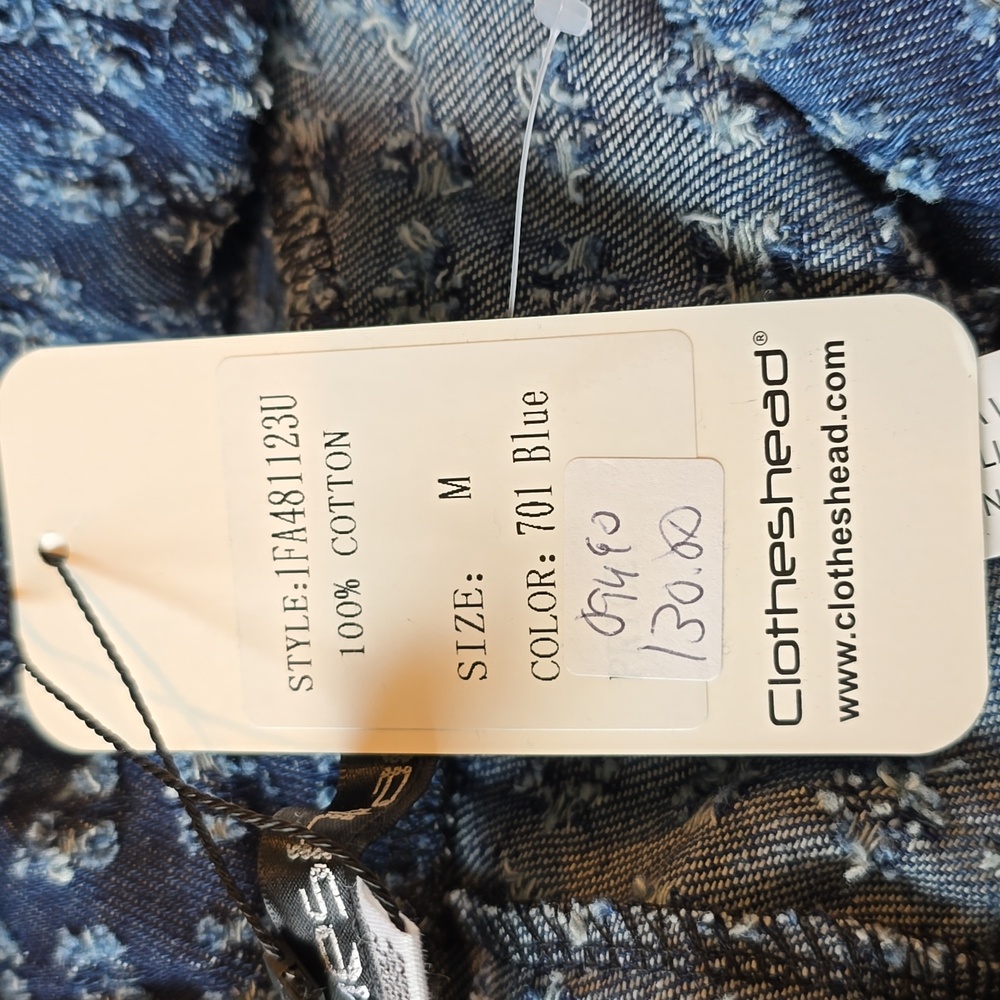 NWT Clotheahead boho denim Pullover tunic with asymmetrical hemline - Picture 4 of 5
